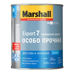 Краска для стен и потолков Marshall Export-7 база BW матовая 0,9 л