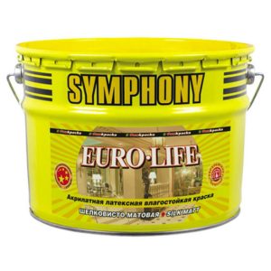 Краска акрилатная латексная Symphony Euro-Life C 9 л