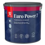Краска моющаяся Tikkurila Euro Power 7 для стен и потолка база A матовая 9 л