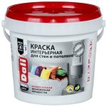 Краска интерьерная для стен и потолков акриловая Dali глубокоматовая база А 0,9 л