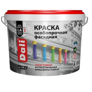 Краска фасадная акриловая Dali глубокоматовая база А 9 л