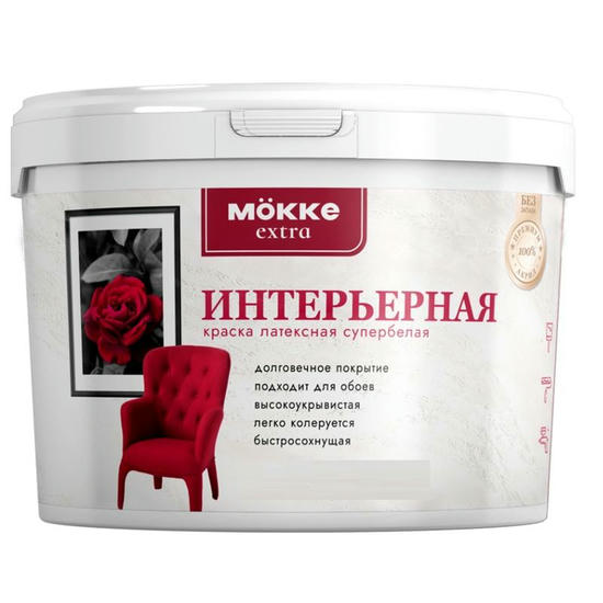 Краска акриловая интерьерная Mokke Extra 10415 3 кг