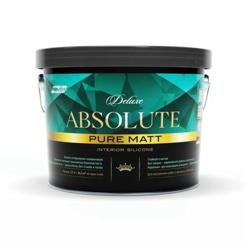 Краска интерьерная силиконовая Parade Deluxe Absolute pure matt База А 2,7 л
