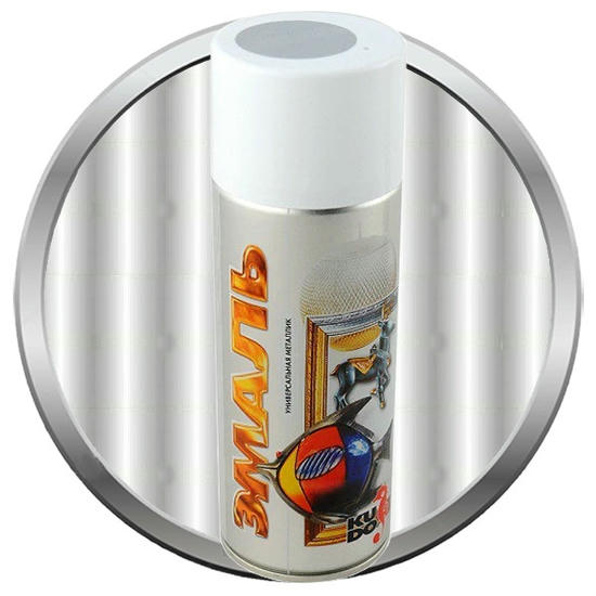 Краска аэрозольная Kudo KU-1026 глянцевая металлик серебро