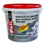 Краска резиновая Dali для кровли, цоколя,фасада База С 6 кг