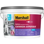 Краска силикон-акриловая фасадная Marshall Akrikor матовая база BC 2,5 л