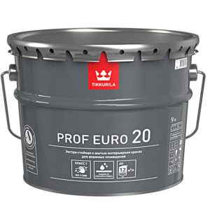 Краска интерьерная Tikkurila Prof Euro 20 база А полуматовая 9 л