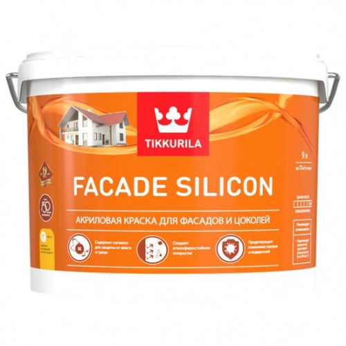 Краска фасадная Tikkurila Facade Silicon база VVA глубокоматовая 9 л