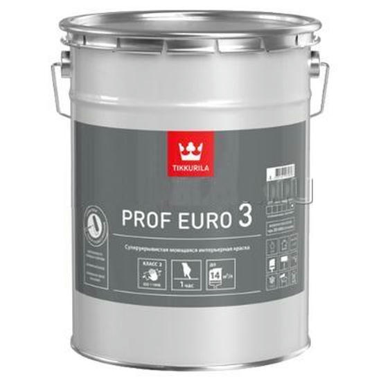 Краска интерьерная Tikkurila Prof Euro 3 база А глубокоматовая 18 л