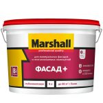 Краска фасадная Marshall Фасад+ база BW глубокоматовая 9 л