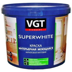 Краска интерьерная VGT ВД-АК-1180 база С моющаяся 13 кг