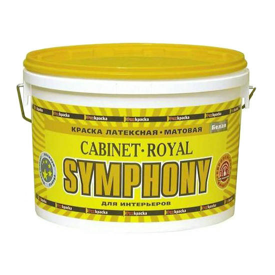 Краска латексная для сухих помещений Symphony Cabinet Royal 9 л