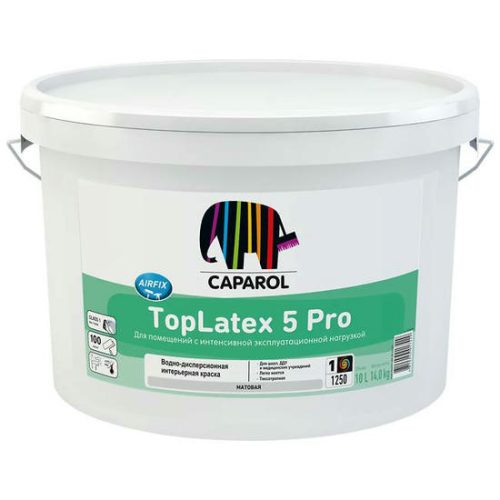 Краска интерьерная латексная Caparol TopLatex 5 Pro матовая база 1 10 л