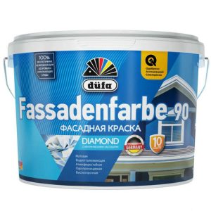 Краска фасадная Dufa Fassadenfarbe RD90 матовая белая 9 л