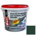 Краска резиновая Dali для кровли, цоколя,фасада зеленая 6 кг