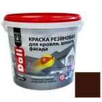 Краска резиновая Dali для кровли, цоколя,фасада красно-коричневая 6 кг