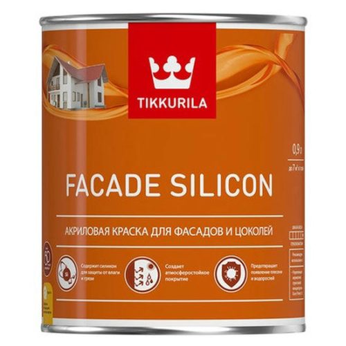Краска фасадная Tikkurila Facade Silicon база С глубокоматовая 0,9 л
