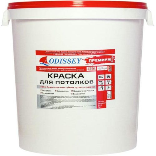 Краска для стен моющаяся ODISSEY Premium ВДАК-212 КМ1 (Г1) белая 45 кг