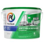 Краска для стен и потолков Profilux PL-04А акриловая глубокоматовая белая 1,4 кг
