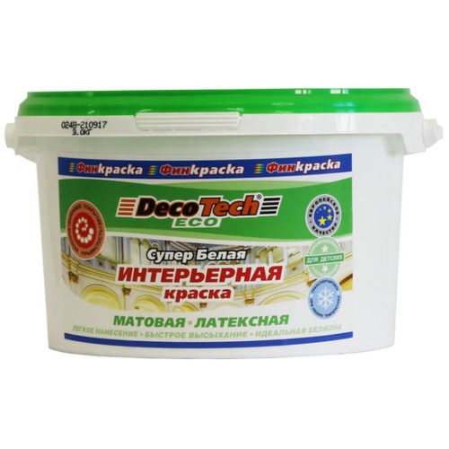 Краска интерьерная DecoTech Eco 3кг
