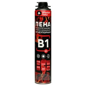 Пена монтажная MASTERTEKS B1 750мл PRO огнеупорная