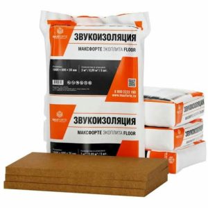 Звукоизоляционные плиты Maxforte (Максфорте) Экоплита Floor 1200х600х30 мм 5 шт. (3,6 м2)