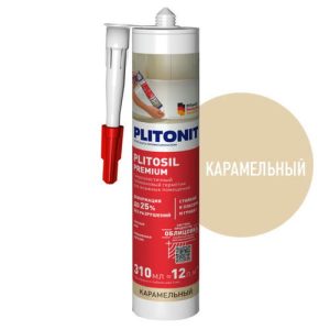 Герметик силиконовый PLITONIT plitosil Premium для влажных помещений 310мл карамельный