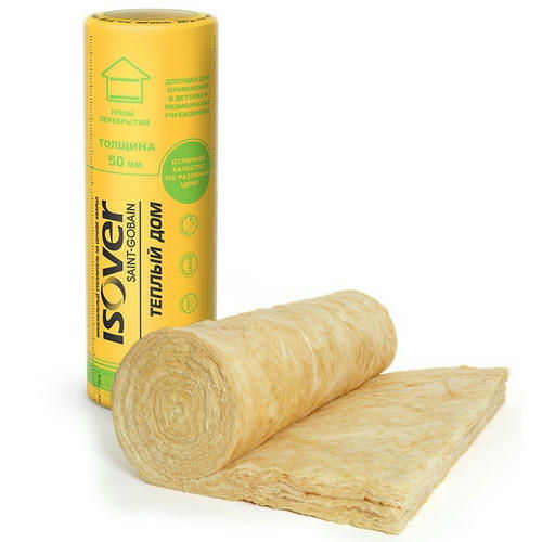 Теплоизоляция Isover Теплый Дом 5490х1220х50 мм на основе кварца 2 штуки в упаковке
