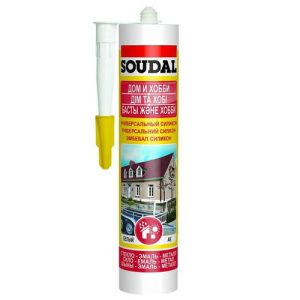 Герметик силиконовый Soudal универсальный коричневый 280 мл