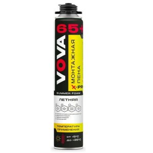 Пена монтажная профессиональная Vova X-Pro 65+ летняя 850 мл
