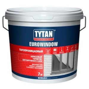 Герметик акриловый Tytan Professional Eurowindow паропроницаемый белый 7 кг