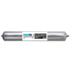 Мастика паропроницаемая MAKROFIX А акрил-силиконовая серая 600мл