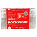 Утеплитель Rockwool Сауна Баттс (фольгированный) - 1000*600*50мм 4.80000м2 0.240000м3