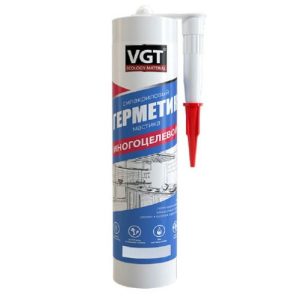 Герметик силиконакриловый VGT многоцелевой белый 0,28 кг