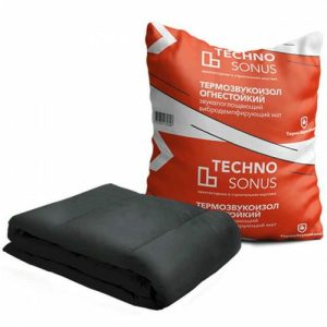 Мат звукоизоляционный Techno Sonus (Техно Сонус) ТермоЗвукоИзол ТЗИ Огнестойкий черный 5000х1500х13 мм 1 шт. (7,5 м2)