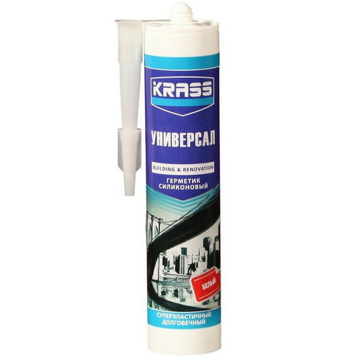 Герметик силиконовый Krass универсальный белый 115 мл