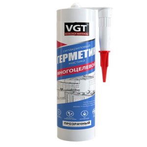 Герметик силиконакриловый VGT многоцелевой прозрачный 0,28 кг