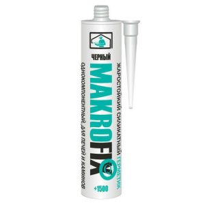 Герметик силикатный MAKROFIX +1500С 280мл черный