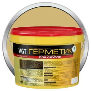 Герметик акриловый VGT для срубов дуб 15 кг