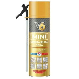 Пена монтажная бытовая V6 Mini 25 всесезонная 0,56л