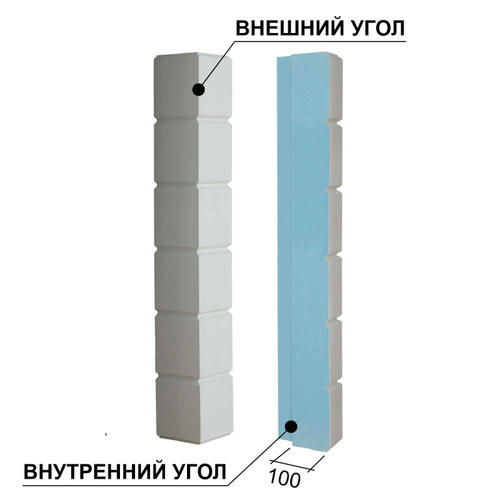 Панель угол внешний Ruspanel RPG Termorustic односторонняя 1000х100х100 мм — изображение 2
