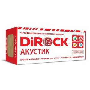 Утеплитель Dirock Акустик от фуры 1000*600*100мм 2.40000м2 0.240000м3