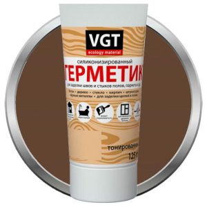 Герметик силиконизированный VGT махагон 0,16 л