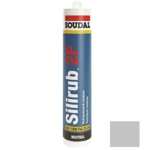 Герметик силиконовый Soudal Silirub 2 F нейтральный серый 300 мл