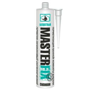 Герметик силиконовый MASTERFIX санитарный 280мл бесцветный