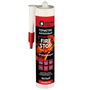 Герметик акриловый MASTERTEKS PM Firestop огнеупорный 300мл белый