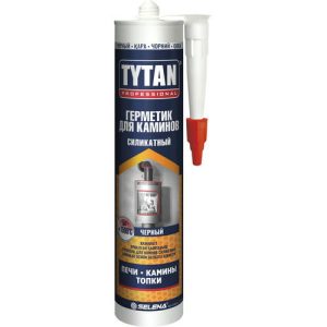 Герметик cиликатный Tytan professional для каминов черный 280 мл