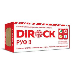 Утеплитель Dirock Руф В от фуры 1000*600*50мм 1.80000м2 0.090000м3