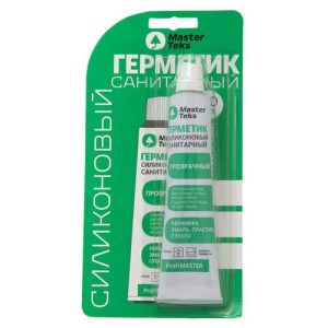Герметик силиконовый MASTERTEKS PM санитарный бесцветный 80мл