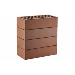 Кирпич облицовочный ЛСР коричневый гладкий, утолщенные стенки, М175, 250*120*65 мм